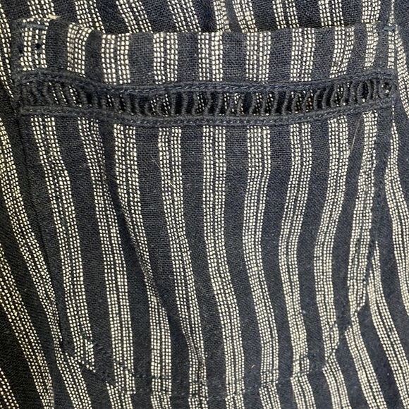 Jolt Navy Striped Wide Leg Pants - Picture 11 of 11